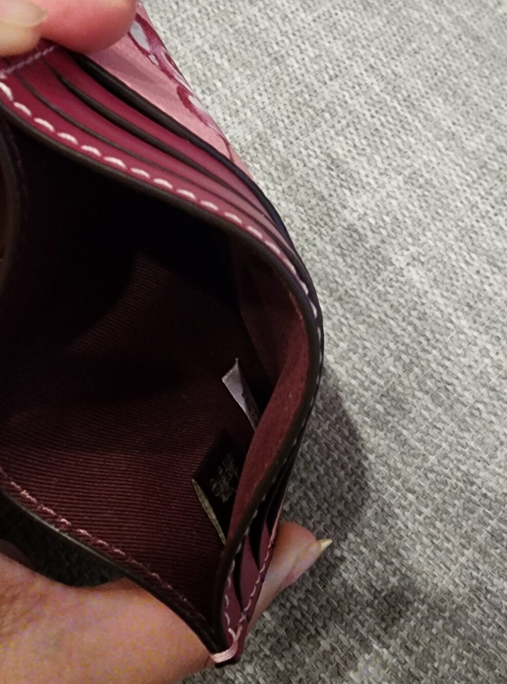 Coach Slim Id Card Case With Cherry Print - Picture 3 of 11